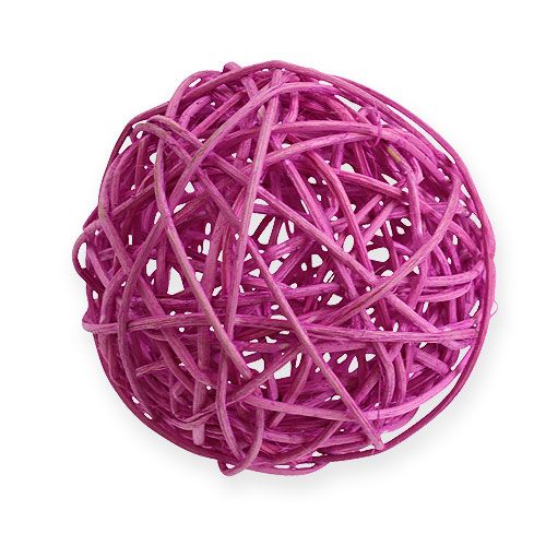 Floristik24 Rattan ball 10cm purple 10pcs