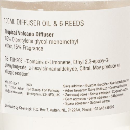 Product Room fragrance diffuser with exotic coconut and mango scent for long-lasting freshness at home, 19cm, 2 pieces