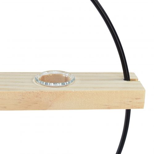 Product Test tube decorative vase decorative ring metal black 29×4×29cm