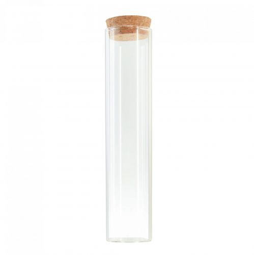 Test tube decorative vase with cork lid Ø4cm H18cm 6 pcs