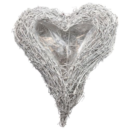 Floristik24 Rebenherz Plant Heart Plant Bowl White Natural 16×19cm×5.5cm