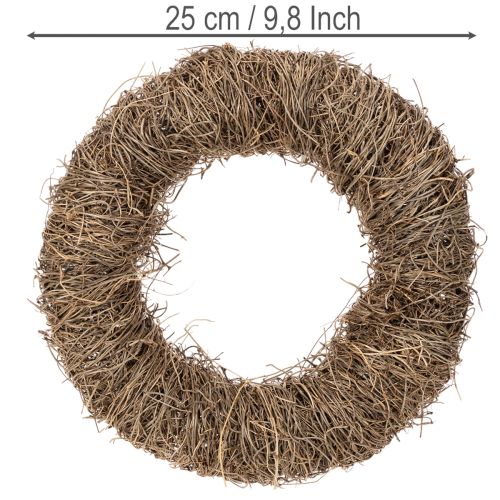 Natural Grapevine Wreath 25 cm for Crafting and Decorating