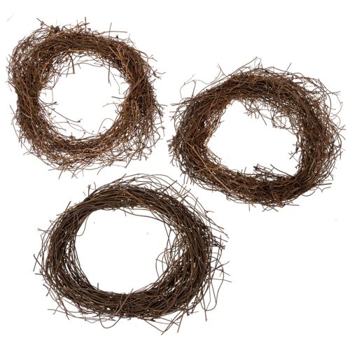 Product Natural grapevine wreath Ø15cm, set of 10 - Ideal for autumn, Christmas, Easter and funeral decorations