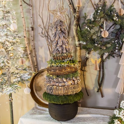 Product Vine wreath decorative wreath rustic decoration white washed Ø38cm