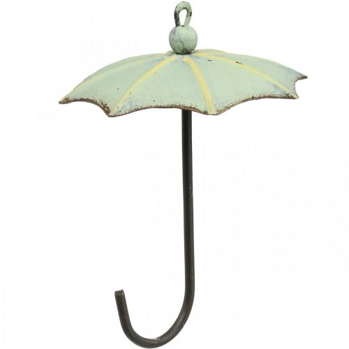 Floristik24 Umbrellas for hanging, spring decoration, umbrella, metal decoration pink, green H12.5cm Ø9cm 4pcs