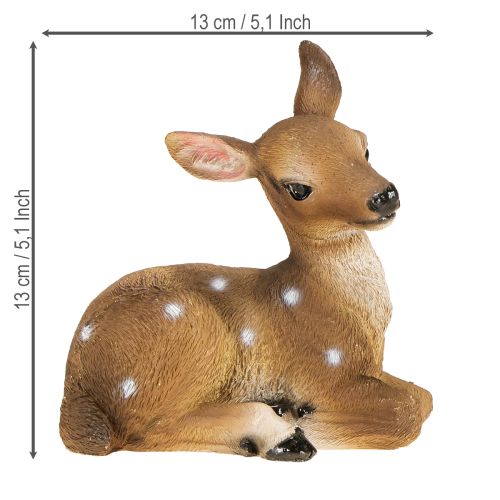 Product Deer decoration fawn figure lying table decoration 13×6.5×12cm 3pcs