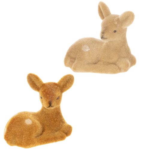 Deko Figur Set Lying Fawns 8cm, 6pcs, Brown Tones, Plastic, Indoor Decoration buy online | Floristik24.co.uk
