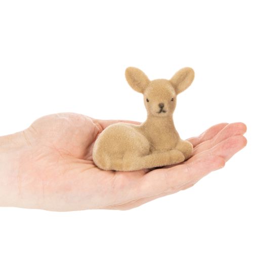 Deko Figur Set Lying Fawns 8cm, 6pcs, Brown Tones, Plastic, Indoor Decoration | Floristik24.co.uk