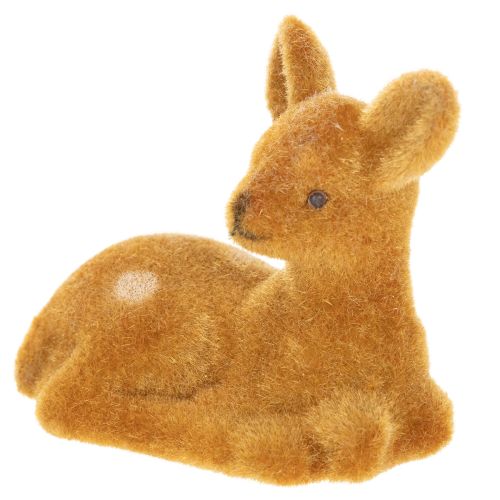 Deko Figur Set Lying Fawns 8cm, 6pcs, Brown Tones, Plastic, Indoor Decoration | Floristik24.co.uk