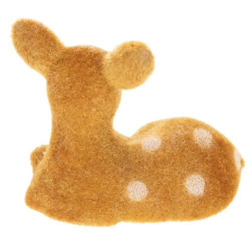 Deko Figur Set Lying Fawns 8cm, 6pcs, Brown Tones, Plastic, Indoor Decoration | Floristik24.co.uk