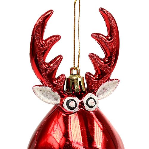 Floristik24 Reindeer hanger plastic red 11cm 1p