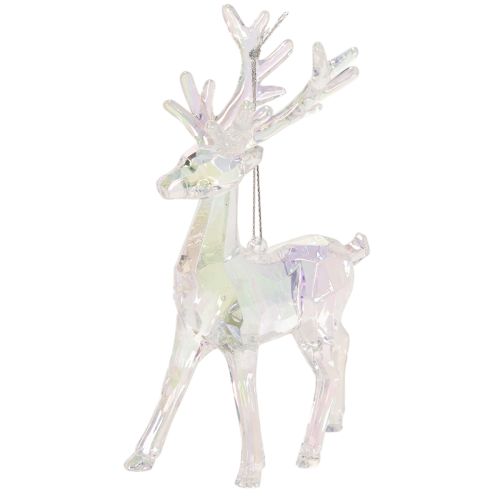 Reindeer Ornaments, Acrylic, Iridescent, 14 cm, Set of 4, for Christmas Decoration buy online | Floristik24.co.uk