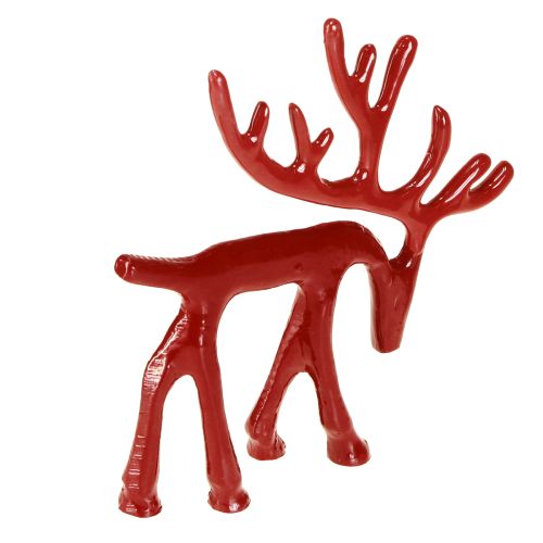 Product Reindeer decoration figure metal table decoration Christmas red 15cm