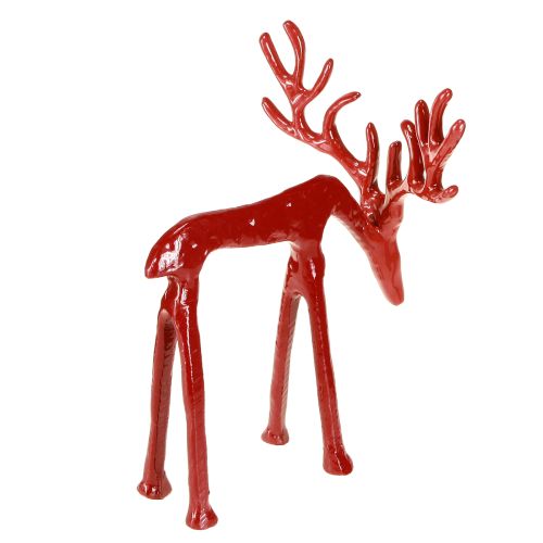 Product Reindeer decoration metal figure Christmas decoration red 16×13×19cm