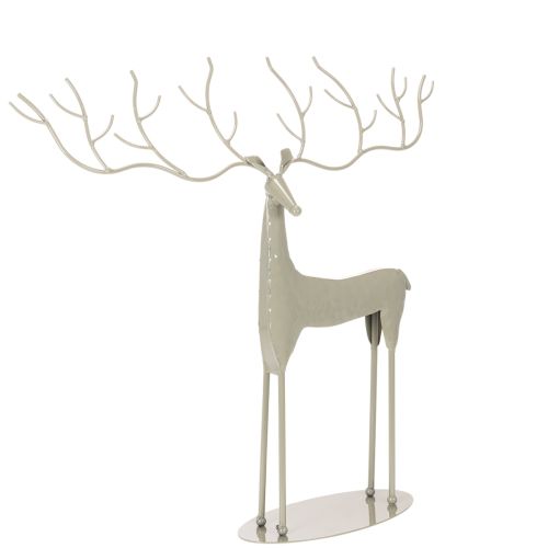 Deko Stag Sculpture in Mint Green Metal Finish – 48cm Antler Span buy online | Floristik24.co.uk