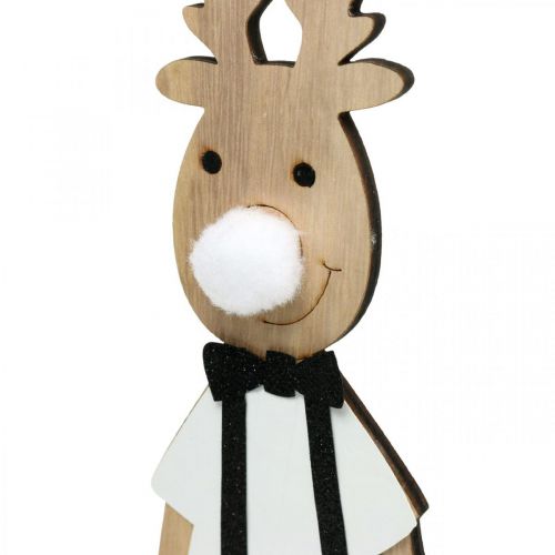 Product Reindeer wooden decoration figure Christmas to put 12×6.5cm H45cm 2pcs
