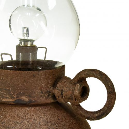 Floristik24 Retro lamp LED vintage rust table lamp Ø10cm H18.5cm