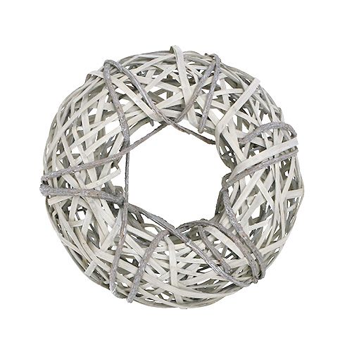 Floristik24 Bark wreath with willow small gray Ø28cm