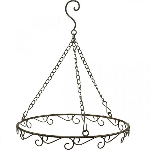 Product Decorative ring for hanging Ring with hook rust look Ø30.5cm