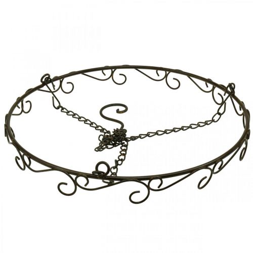 Product Decorative ring for hanging Ring with hook rust look Ø30.5cm