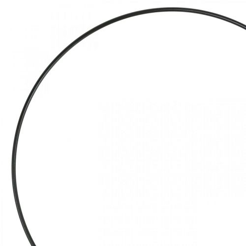 Floristik24 Metal ring decor ring Scandi ring deco loop black Ø25cm 4pcs