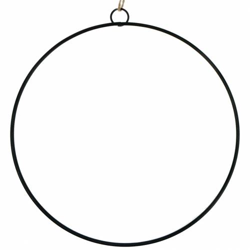 Deco ring for hanging black Ø50cm 3pcs