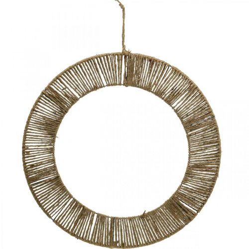 Product Wall decoration summer decoration ring for hanging boho jute, metal Ø49cm