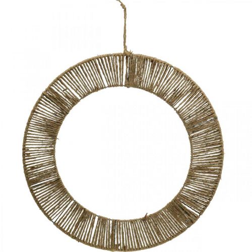 Floristik24 Wall decoration summer decoration ring for hanging boho jute, metal Ø49cm