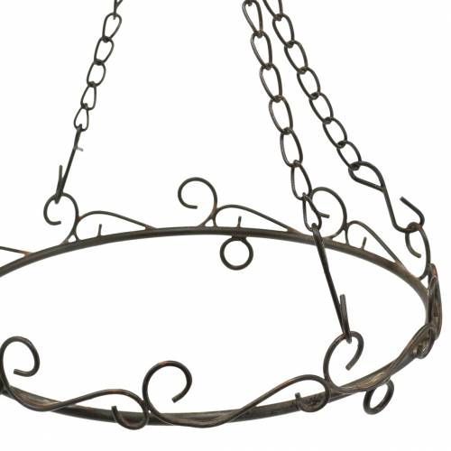 Product Decorative ring with hook for hanging Rust brown Ø20.5cm