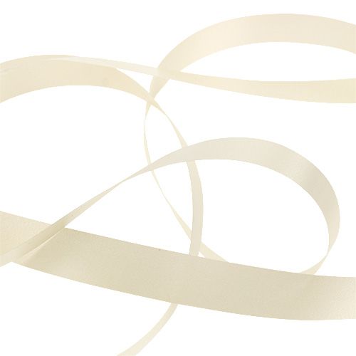 Floristik24 Ringelband Cream 15mm 100m