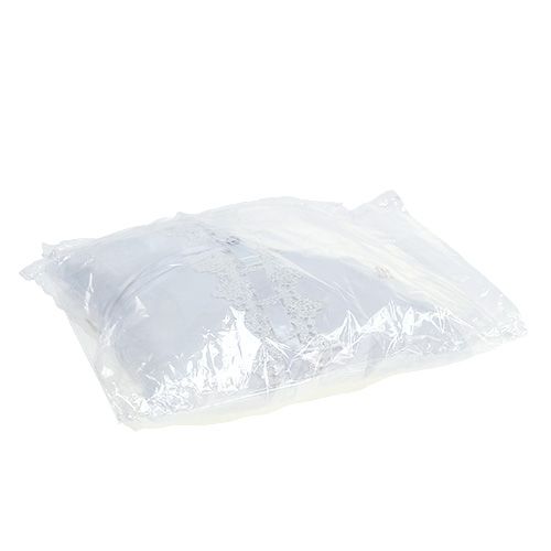 Floristik24 Ring pillow 20cm x 20cm white