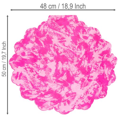 Pink Round Plastic Bouquet Holder for Floral Arrangements 48cm | Floristik24.co.uk