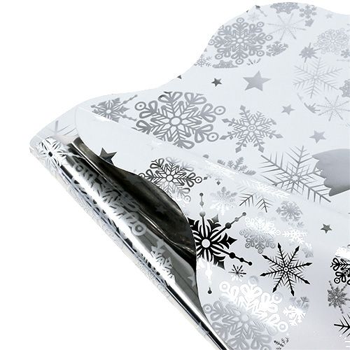 Floristik24 Rondella Christmas motif silver Ø40cm 50pcs