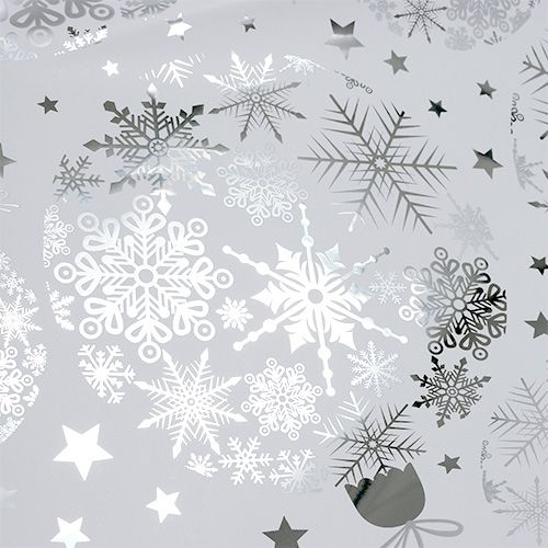 Floristik24 Rondella Christmas motif silver Ø40cm 50pcs