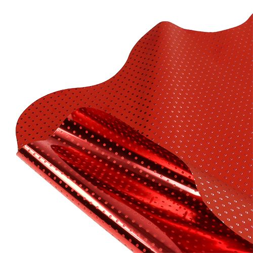 Floristik24 Rondella with dots metallic red Ø50cm 50pcs