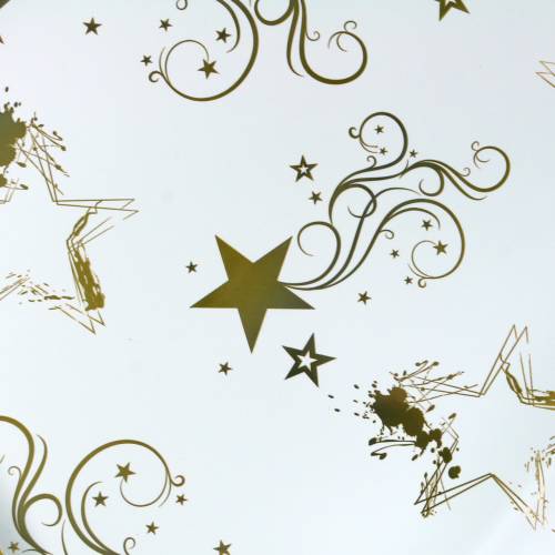 Floristik24 Flower cuff Christmas Gold White 60cm 50pcs
