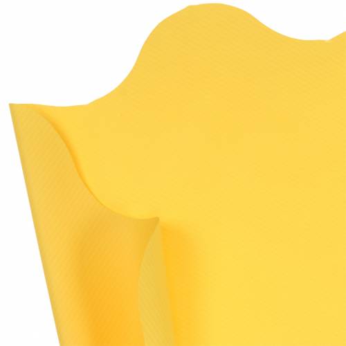 Floristik24 Rondella cuff yellow striped Ø40cm 50pcs pot cuff