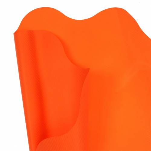 Floristik24 Rondella cuff orange striped Ø40cm 50 pieces pot cuff