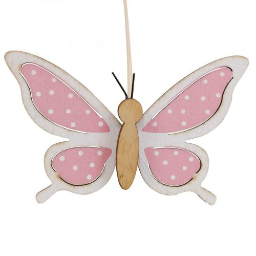 Floristik24 Pink butterfly deco sticks wood 7.5cm 28cm 12pcs