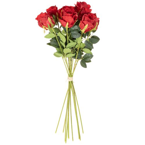 Artificial Red Roses with Long Stem 62cm – Set of 12 | Floristik24.co.uk