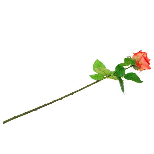 Floristik24 Rose artificial flower salmon 67,5cm