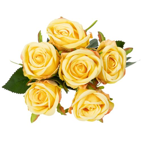 Product Rose bouquet flower arrangement for elegant decoration in the living area 44cm 6pcs