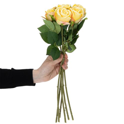 Product Rose bouquet flower arrangement for elegant decoration in the living area 44cm 6pcs