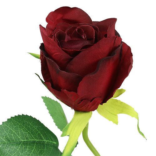 Floristik24 Artificial rose red Ø6cm L50cm