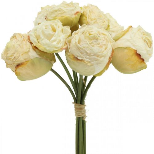 Floristik24.co.uk Artificial roses, silk flowers, rose bunch cream
