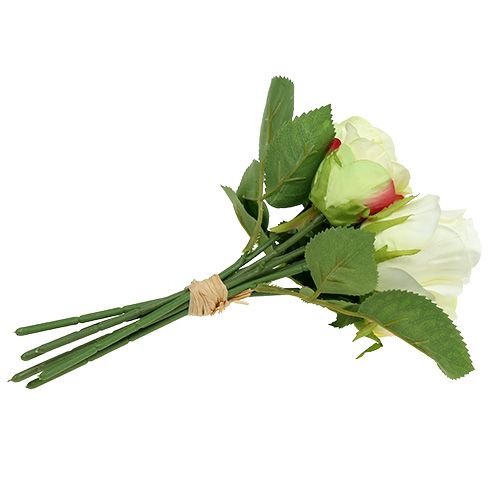 Floristik24 Rosenbund white-green Ø15cm L25cm
