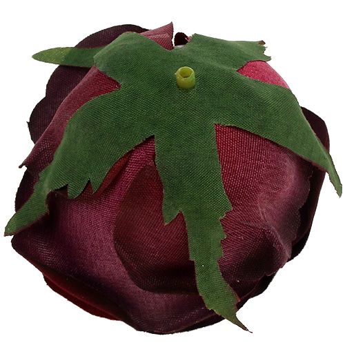 Floristik24 Rose head Ø6,5cm Dark red 8pcs