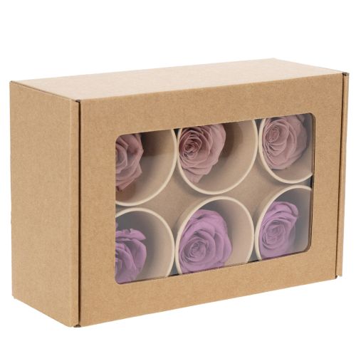 Product Preserved rose heads, romantic gift, long-lasting roses for special occasions, 5cm, 6 pieces