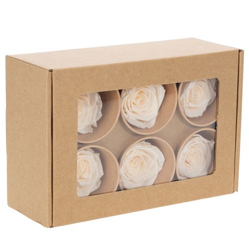 Product Rose heads, preserved flowers for elegant floral arrangements, 5cm, 6 pieces