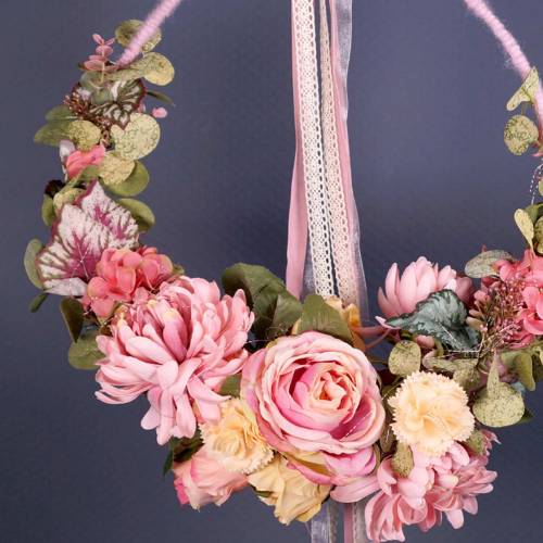 Floristik24 Artificial rose cream 69cm